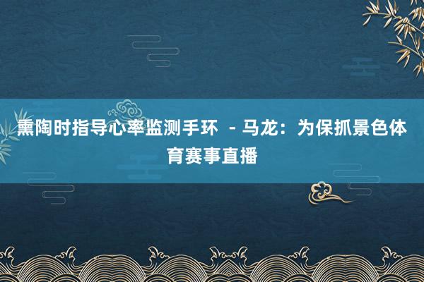 熏陶时指导心率监测手环 - 马龙:为保抓景色体育赛事直播