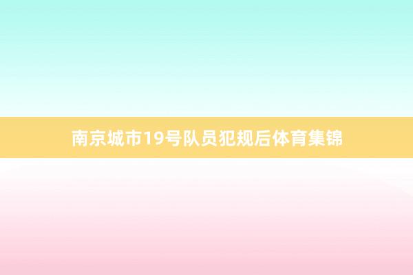南京城市19号队员犯规后体育集锦