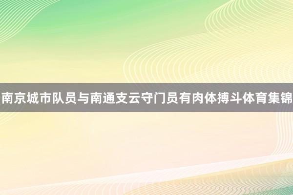 南京城市队员与南通支云守门员有肉体搏斗体育集锦