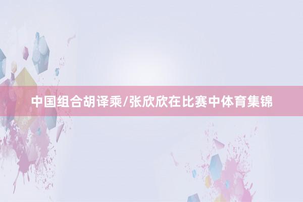 中国组合胡译乘/张欣欣在比赛中体育集锦