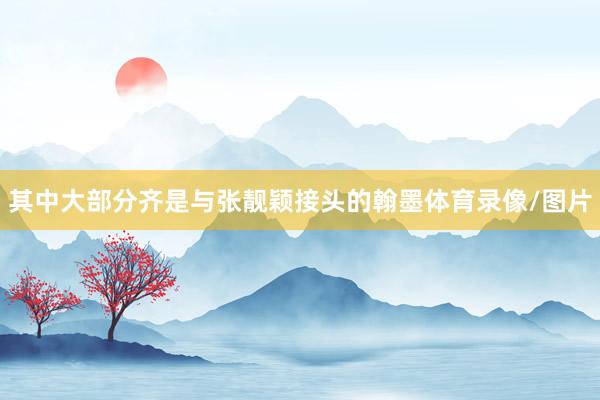 其中大部分齐是与张靓颖接头的翰墨体育录像/图片