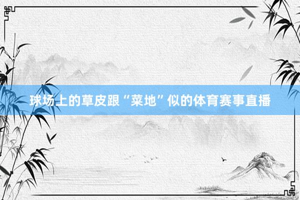 球场上的草皮跟“菜地”似的体育赛事直播