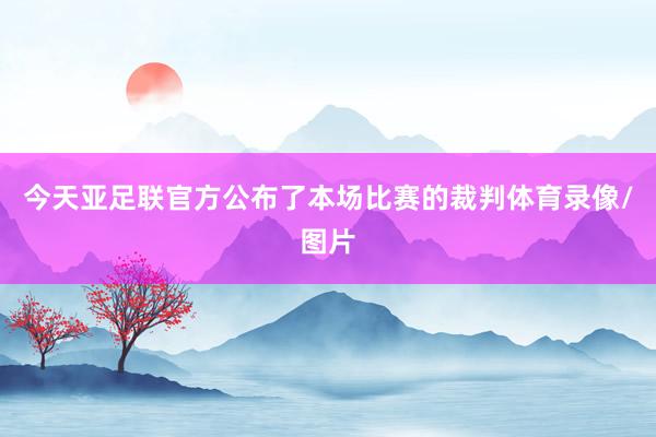 今天亚足联官方公布了本场比赛的裁判体育录像/图片