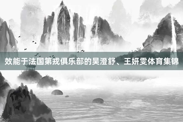 效能于法国第戎俱乐部的吴澄舒、王妍雯体育集锦