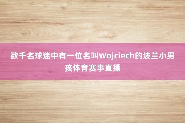 数千名球迷中有一位名叫Wojciech的波兰小男孩体育赛事直播