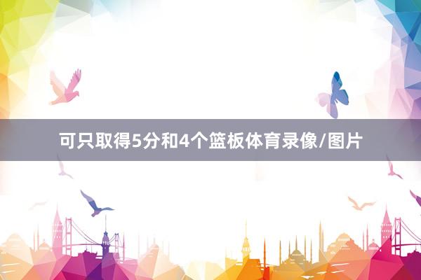 可只取得5分和4个篮板体育录像/图片