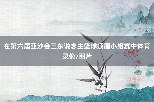 在第六届亚沙会三东说念主篮球须眉小组赛中体育录像/图片