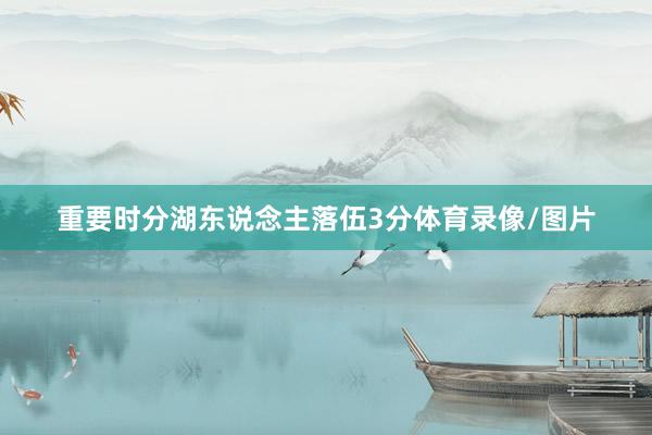 重要时分湖东说念主落伍3分体育录像/图片