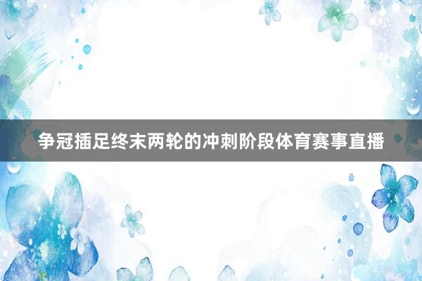 争冠插足终末两轮的冲刺阶段体育赛事直播