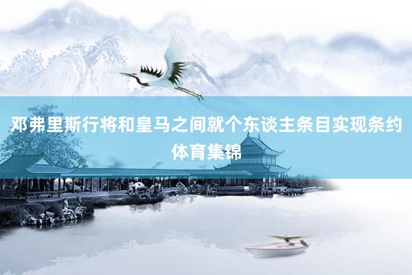 邓弗里斯行将和皇马之间就个东谈主条目实现条约体育集锦